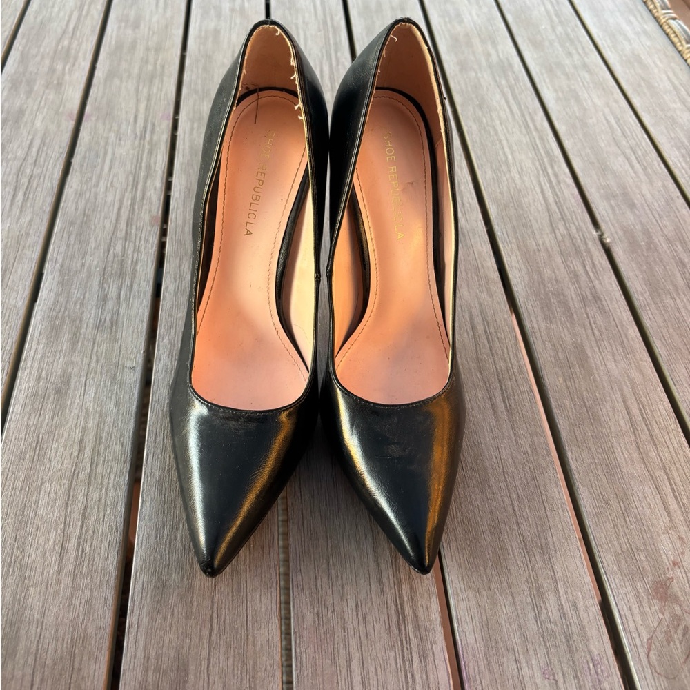 Shoe Republic Black Pointed Toe Heels
